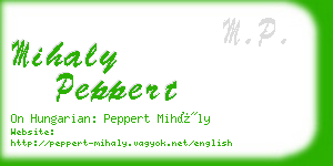 mihaly peppert business card